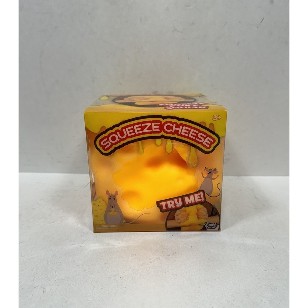 Giggle Zone Squeeze Cheese Large Block Squishy Sensory Fidget Toy Sunny Days